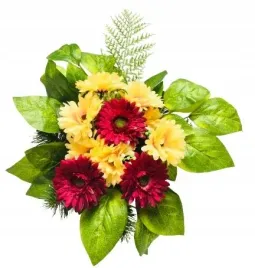 gotowy-stroik-doniczka-ciezka-wklad-do-flakonu-wiazanka-wiosenna-gerbera