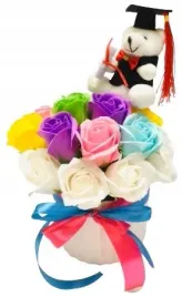 kwiaty-mydlane-bukiet-kolorowe-roze-mis-matura-egzamin-upominek-prezent-box