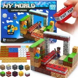 klocki-magnetyczne-minecraft-klocki-szesciany-100-klockow-2-figurki