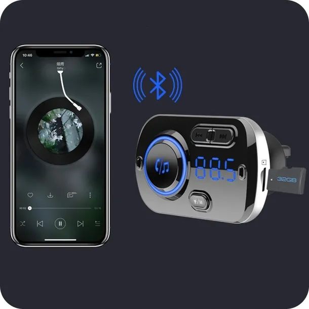 transmiter-bluetooth-fm-samochodowy-2x-szybka-ladowarka-aux-usb-c-stan-nowy-zrodlo-sygnalu-aux-bluetooth-karta-pamieci