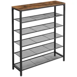 regal-do-przedpokoju-na-buty-loft-z-polka-brazowy-5-poziomow