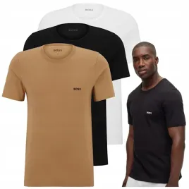 koszulki-meskie-t-shirt-hugo-boss-zestaw-3-pak-bawelna-camel-czarna-biala-l