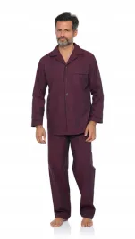 klasyczna-pizama-meska-re-910-1007-bordo-100percent-bawelna-l