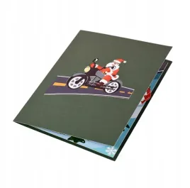 kartka-swiateczna-pop-up-3d-swietego-mikolaja-na-motocyklu-z-koperta