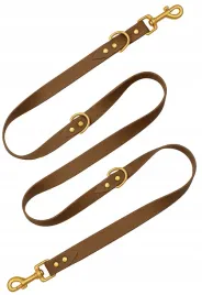 smycz-dla-psa-hexa-wodoodoporna-przepinana-brazowa-400cm-4m-tasma-2cm