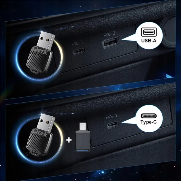 super-adapter-android-auto-bezprzewodowy-wifi-6-bluetooth-5-4-usb-c-marka-qerk-stan-nowy