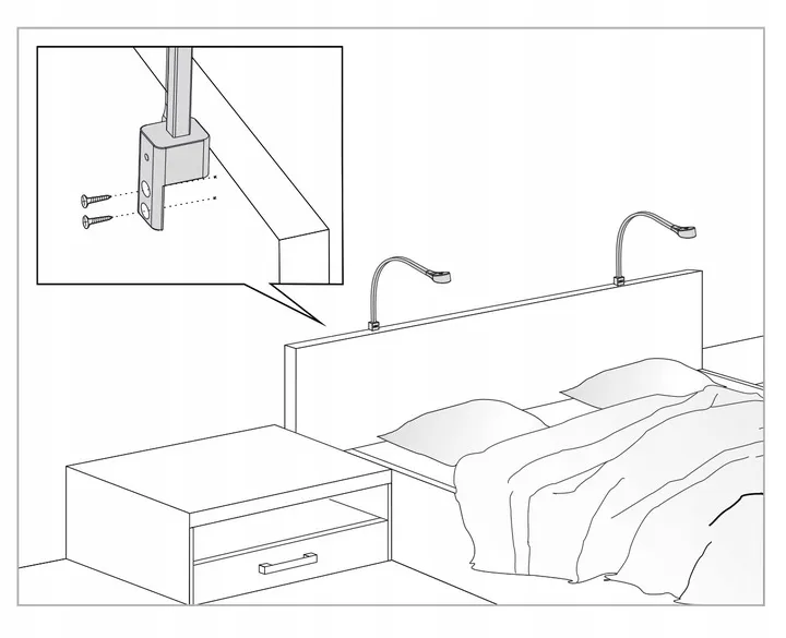 lampa-nocna-led-do-lozka-sypialni-gietka-czarna-przykrecana-2x-flexi-r-stan-nowy
