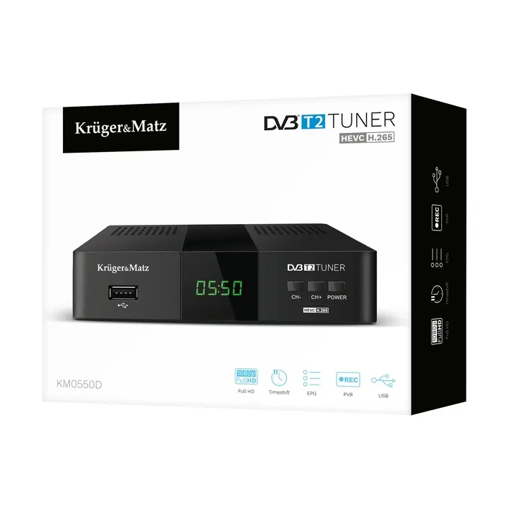 tuner-dvb-t2-h-265-hevc-krugerandmatz-hdmi-scart-pvr-epg-usb-dekoder