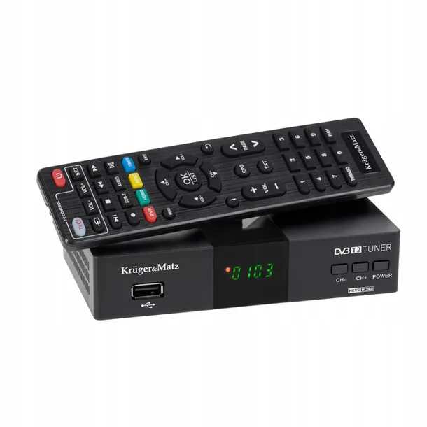 tuner-dvb-t2-h-265-hevc-krugerandmatz-hdmi-scart-pvr-epg-usb-dekoder-stan-nowy-standard-kodowania-mpeg-2-mpeg-4-h-264-mpeg-4-avc-h-265-hevc