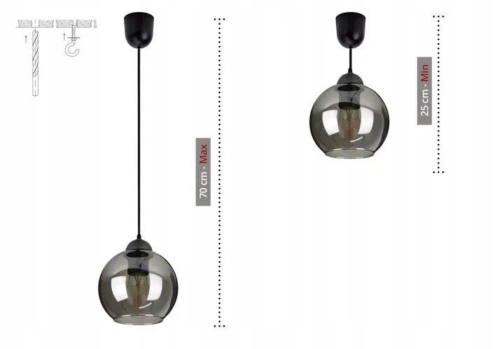 szklana-lampa-wiszaca-sufitowa-zyrandol-kula-led-marka-luxolar-stan-opakowania-oryginalne