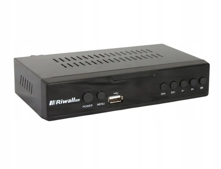 tuner-dekoder-dvb-t2-hevc-tv-naziemnej-h-265-usb-hdmi-pilot-riwall-stan-nowy-funkcje-nagrywanie-pvr-odtwarzanie-multimediow-z-nosnika-usb-przewodnik-epg-timeshift