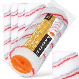 5x-walek-malarski-18-cm-malowania-scian-mebli-farb-lakieru-wklad-zapas