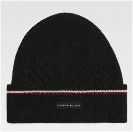 czapka-zimowa-meska-tommy-hilfiger-czarna-z-welna