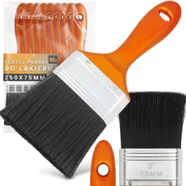 10x-pedzel-plaski-75-mm-lakierniczy-malarski-lakieru-farb-precyzyjny