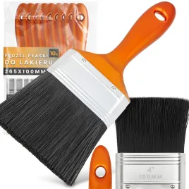 10x-pedzel-plaski-100-mm-lakierniczy-malarski-lakieru-farb-precyzyjny