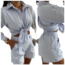 komplet-damski-koszula-spodnie-spodenki-bawelna