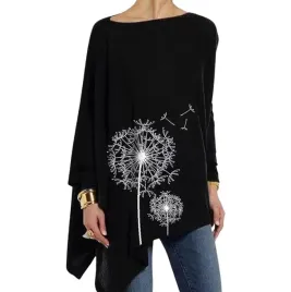 tunika-asymetryczna-bluzka-czarna-z-nadrukiem