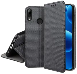 etui-z-klapka-do-huawei-p-smart-2019-zamykane-czarne-futeral-szklo-9h