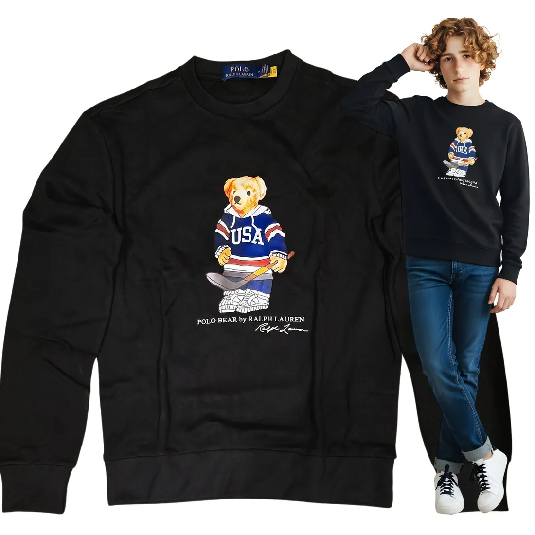 polo-ralph-lauren-bluza-crew-neck-bear-meska-mis-czarna-rozmiar-xl