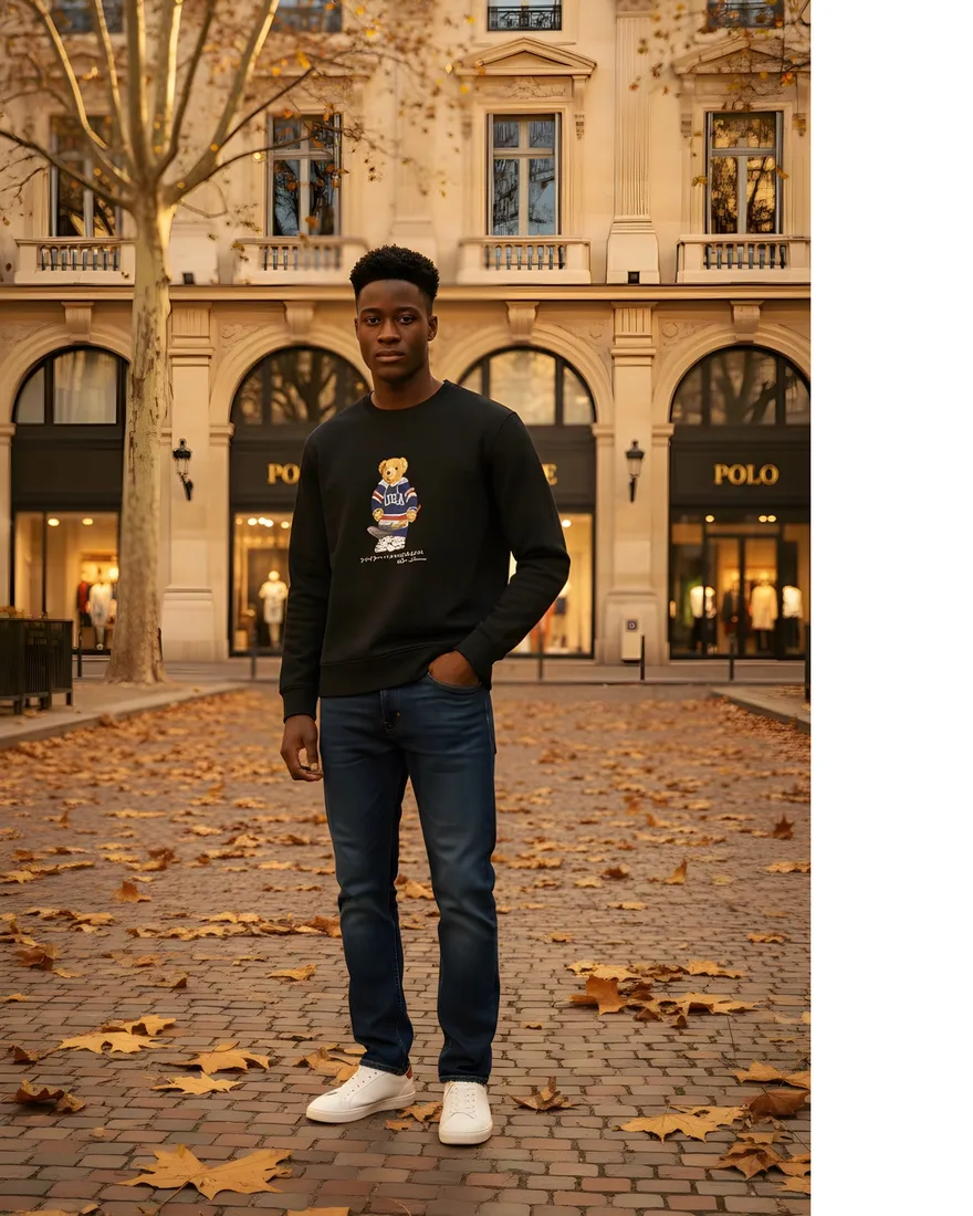 polo-ralph-lauren-bluza-crew-neck-bear-meska-mis-czarna-rozmiar-xl-stan-nowy