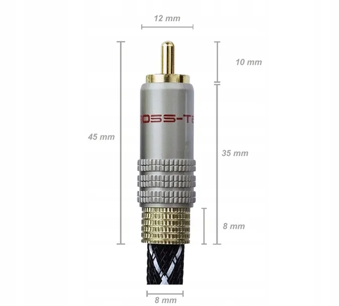 kabel-rca-rca-cinch-do-subwoofera-cross-tech-3m-marka-cross-tech