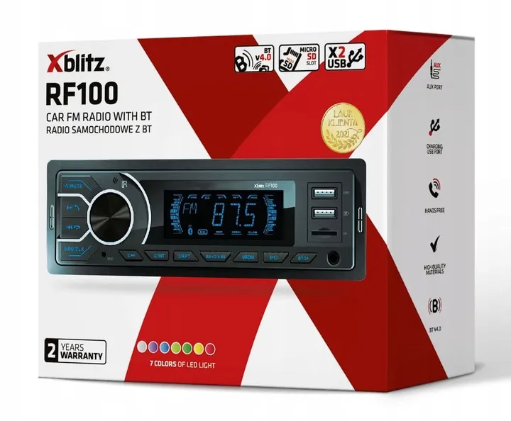 xblitz-rf100-radio-samochodowe-bluetooth-usb-x2-micro-sd-multicolor-stan-nowy