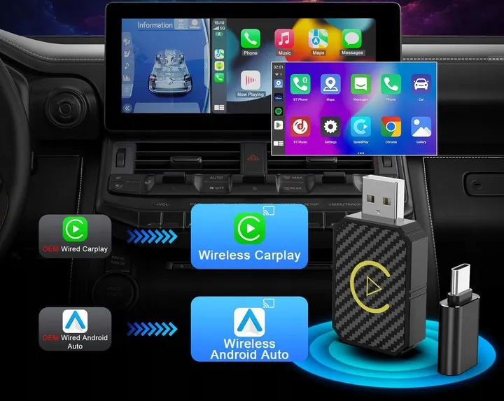 bezprzewodowy-adapter-android-auto-carplay-2-w-1-plug-and-play-mini-stan-nowy
