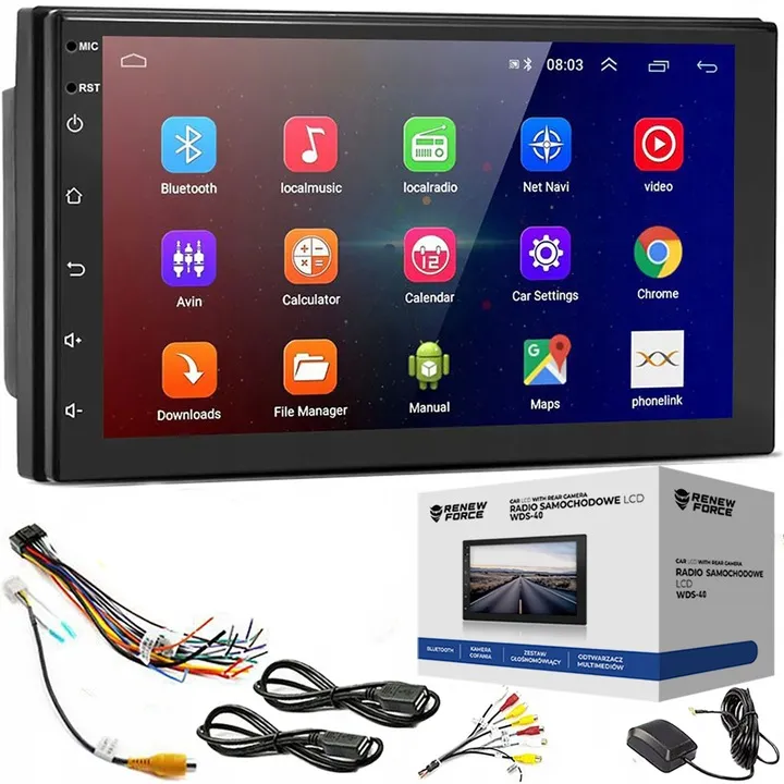 mega-radio-samochodowe-android-bluetooth-wifi-usb-2din-gps-mikrofon