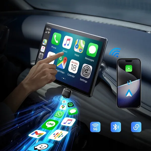 adapter-modul-carplay-android-auto-bezprzewodowy-wifi-6-bluetooth-5-4-stan-nowy-zalaczone-wyposazenie-adapter-usb-c