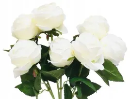 bukiet-duzy-roza-sztuczna-bialy-liscie-do-flakonu-swieta-cmentarz-stroik