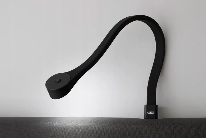 lampa-nocna-led-do-lozka-sypialni-gietka-czarna-przykrecana-2x-flexi-r-stan-opakowania-oryginalne