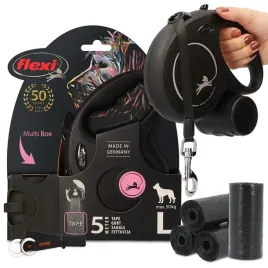 smycz-automatyczna-tasma-psa-l-50kg-5m-pojemnik-multi-box-80x-worki-odchody