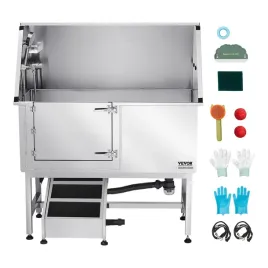 wanna-groomerska-127-cm-stal-nierdzewna-rampa-filtr-prysznic-drzwi-lewe
