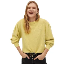 sweter-damski-mango-zolty-luzny
