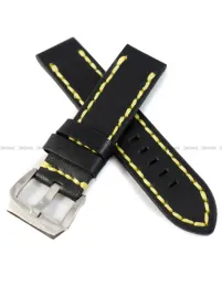pasek-skorzany-do-zegarka-balticus-grey-seal-foka-22-mm-czarny-z-zolt