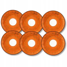 spodek-porcelanowy-pomaranczowy-do-deserow-15-cm-wilmax-6-sztuk