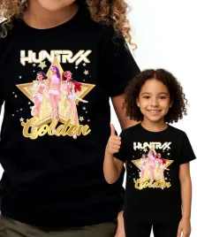 golden-huntrix-zloty-nadruk-k-pop-demon-hunters-t-shirt-czarny-premium-140