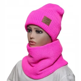 komplet-czapka-plus-komin-ola-rozowy-neonowy