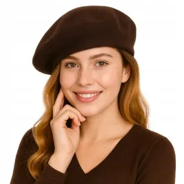 beret-francuski-damski-etoile-du-matin-ciemnobrazowy