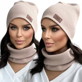 cieply-komplet-damski-czapka-komin-produkt-polski-modny-zimowy-krem