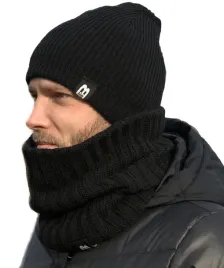 komplet-meski-zestaw-cieply-czarny-czapka-zimowa-szalik-tuba-komin