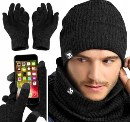 meski-komplet-czapka-komin-szal-rekawiczki-dotykowe-zimowy-czarny