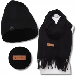 zestaw-szal-z-frendzlami-klasyczny-czapka-damska-delikatny-prazek