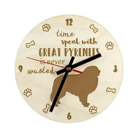 pirenejski-pies-gorski-great-pyrenees-zegar-z-psem-drewniany-zegar-z-gr