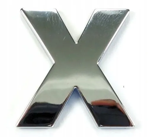 naklejka-chrom-3d-emblemat-litera-x