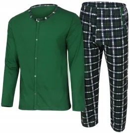 rozpinana-na-zatrzaski-bawelniana-meska-pizama-dlugi-rekaw-napy