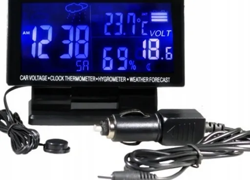termometr-samochodowy-voltomierz-stacja-pogody-12v-stan-nowy