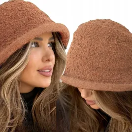 bucket-hat-kapelusz-jesien-zima-wiosna-boucle-bukla-baranek-bear-kol