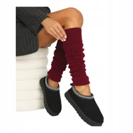 getry-damskie-na-nogi-welna-ocieplacze-na-lydki-cieple-cerber-bordowe