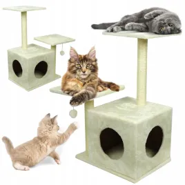 drapak-dla-kota-deska-do-drapania-71cm-domek-wieza-zabawka-slupek-legowisko